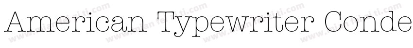 American Typewriter Condensed BQ Me字体转换